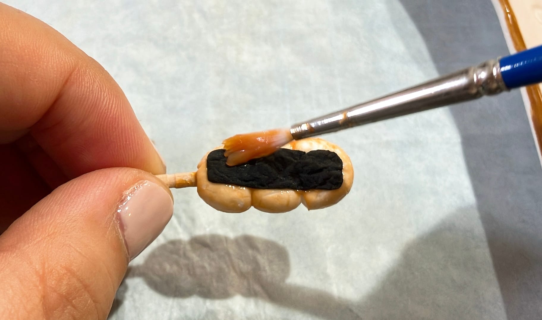 タミヤのキャラメルソースで、海苔に照りを付ける