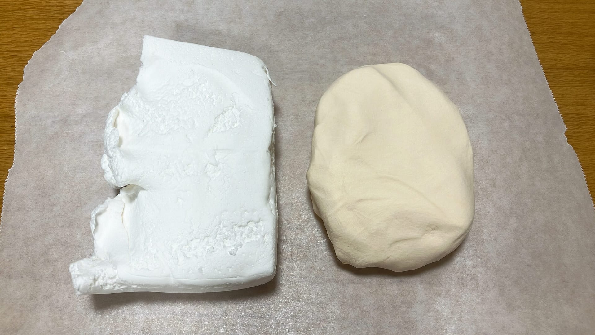 軽量粘土の生地見本