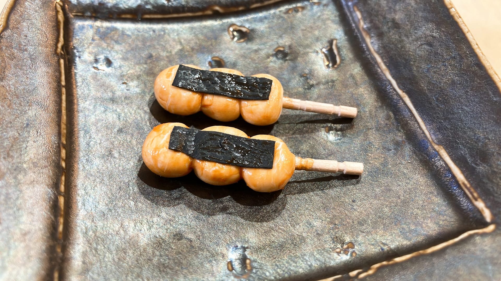 軽量粘土で作った磯部団子