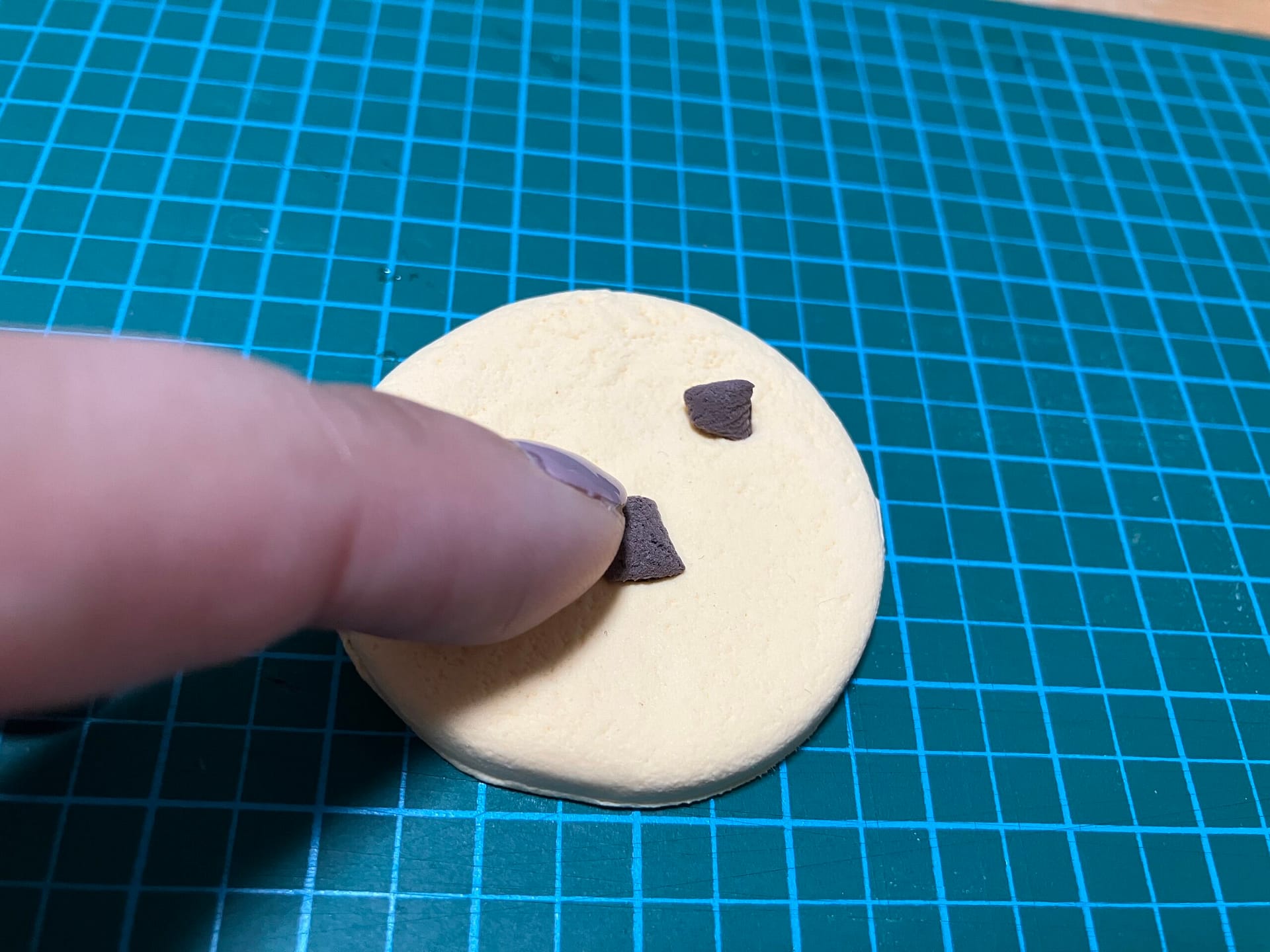 クッキーにチョコチップを埋め込む