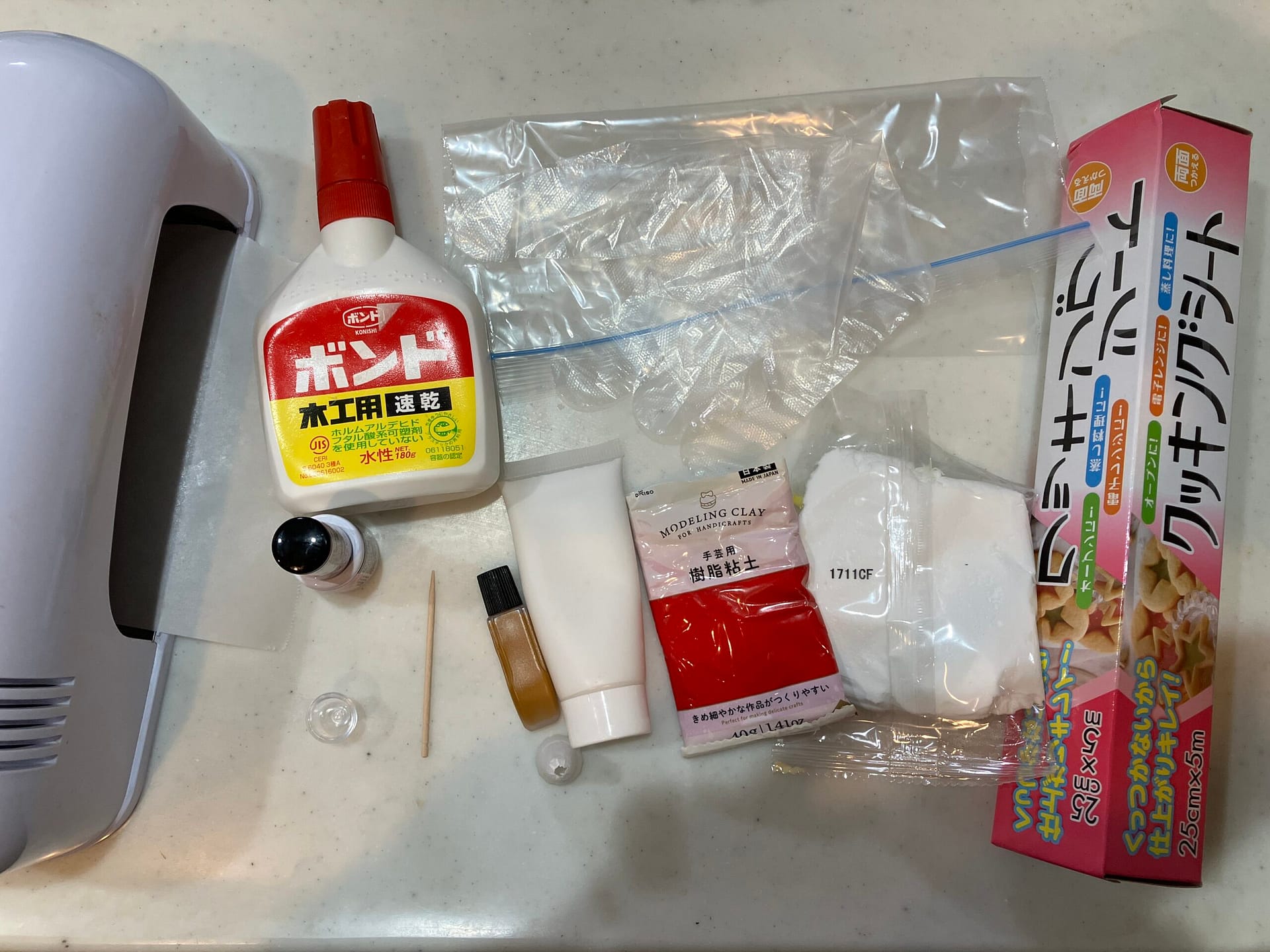 ショートケーキパフェ作りの材料